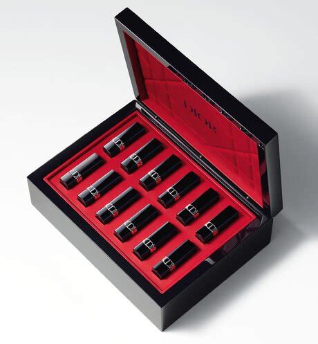 Exceptional Wood & Leather Rouge Dior Set: 24 Lipsticks 